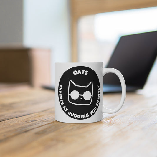 Cats Experts at Judging You Silently - Ceramic Mug (EU)